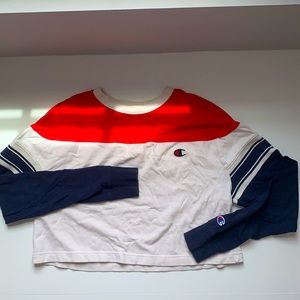 vintage champion cropped crewneck